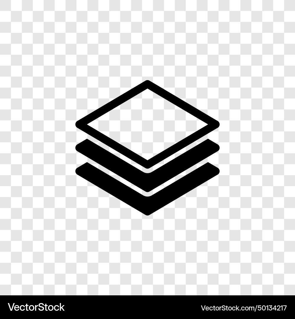 Stack layers with black color Stack layers with black color vector image