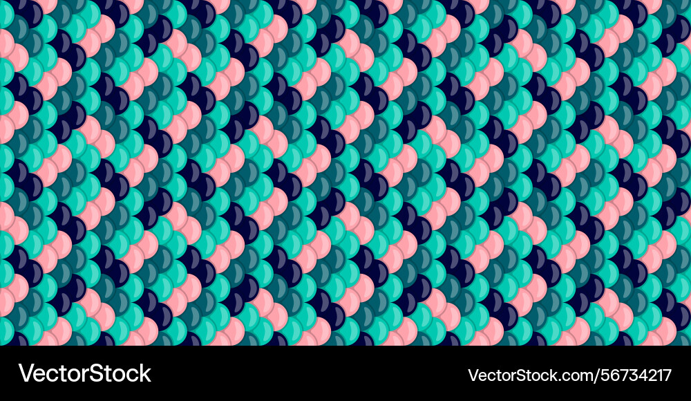 Vibrant repeating pattern of overlapping scales Vector Image