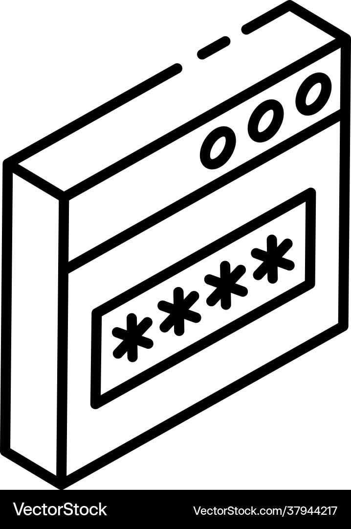 Web password Vector Image