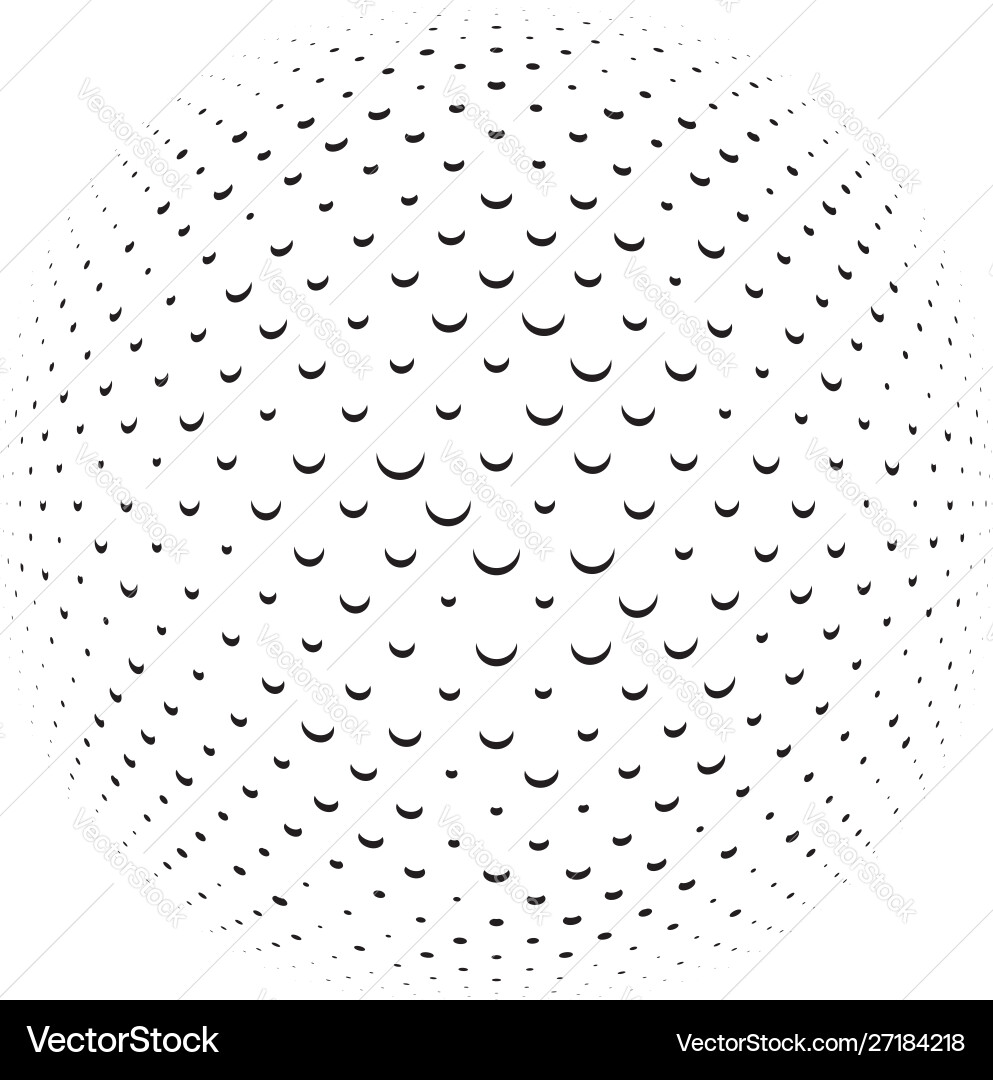 3d circular burst convex globe sphere orb distort 3d circular burst convex globe sphere orb distort Vector Image
