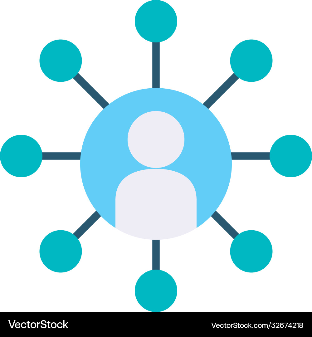 Avatar person with circular conceptual map icon Vector Image