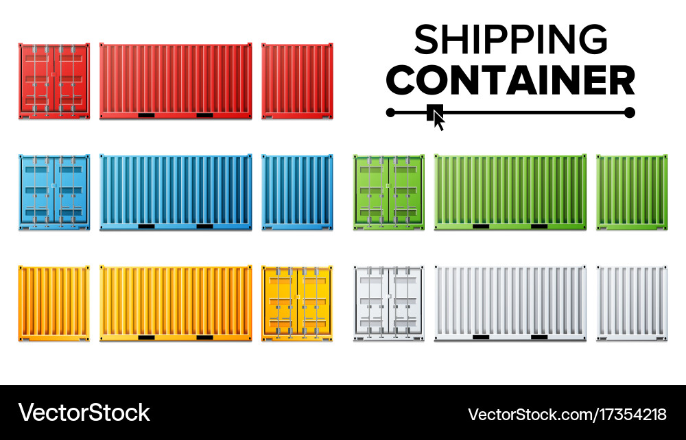 Cargo Shipping Containers Royalty Free Vector Image