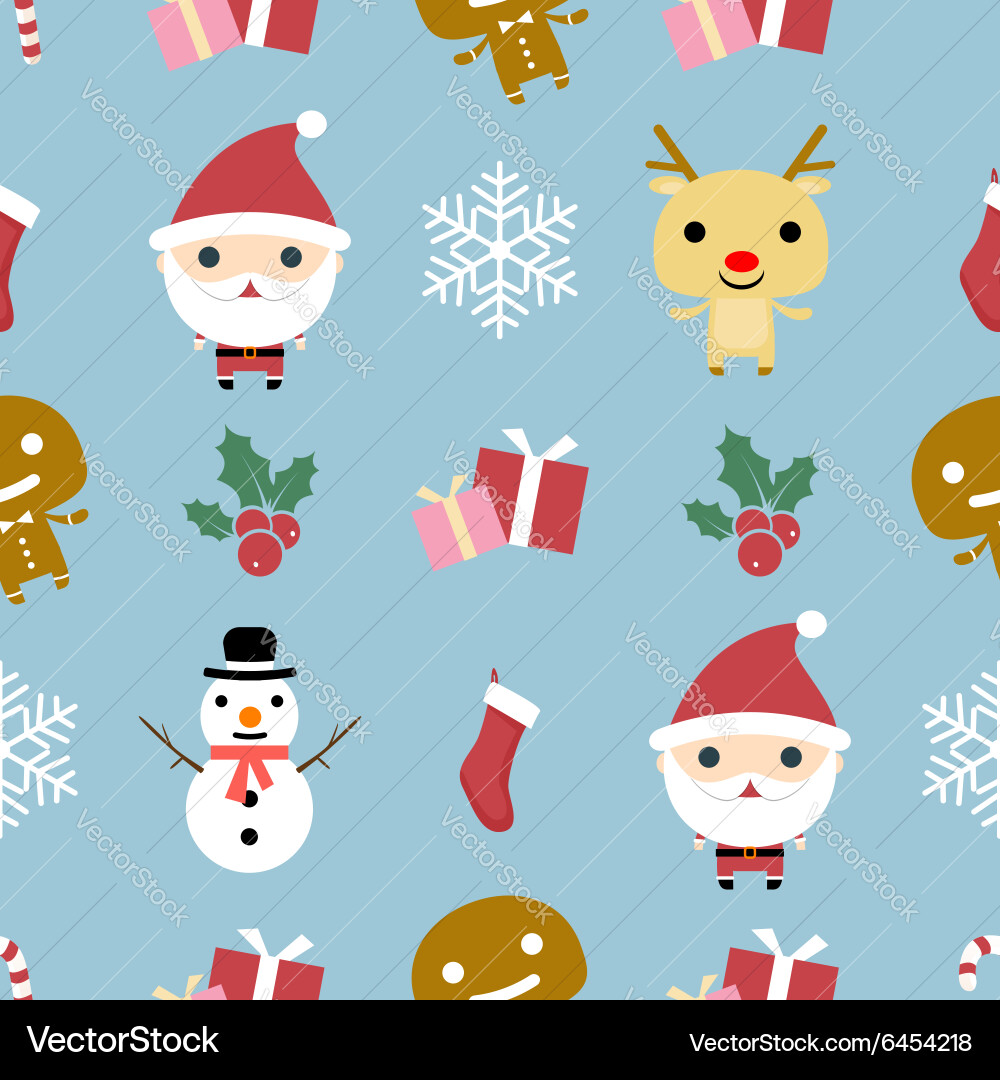 Christmas Seamless Pattern vector image