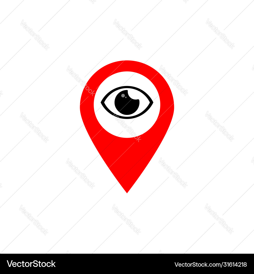 Eye map pointer design template vector image