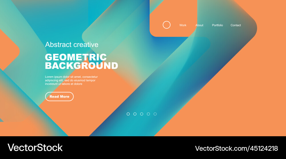 Fluid gradient triangles landing page background Fluid gradient triangles landing page background vector image
