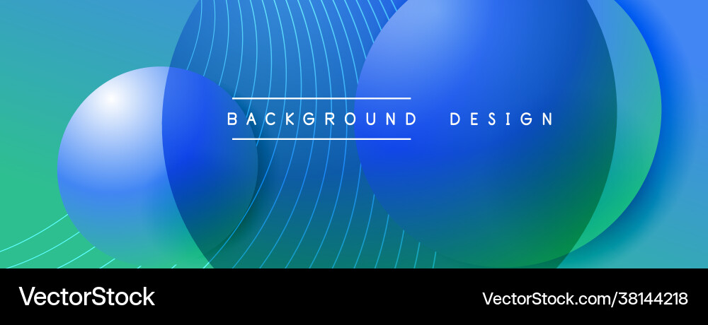 Gradient circles with shadows techno vector image