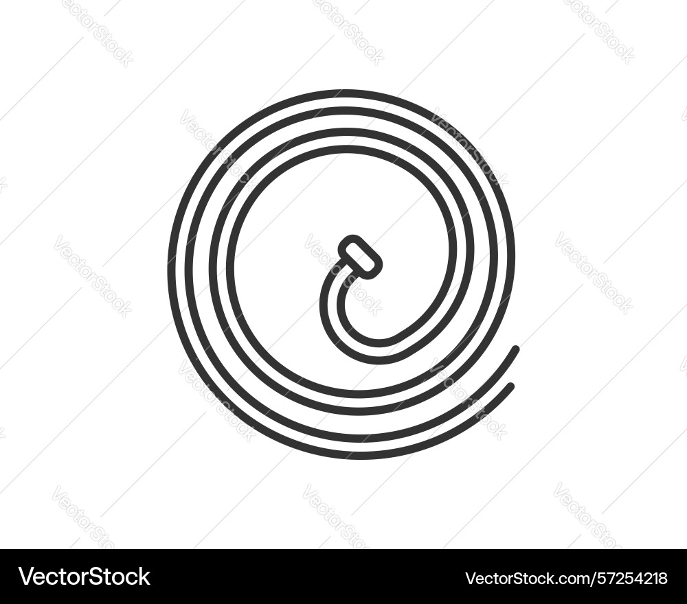 Graphic of a coiled hose simple clean design use Graphic of a coiled hose simple clean design use Vector Image
