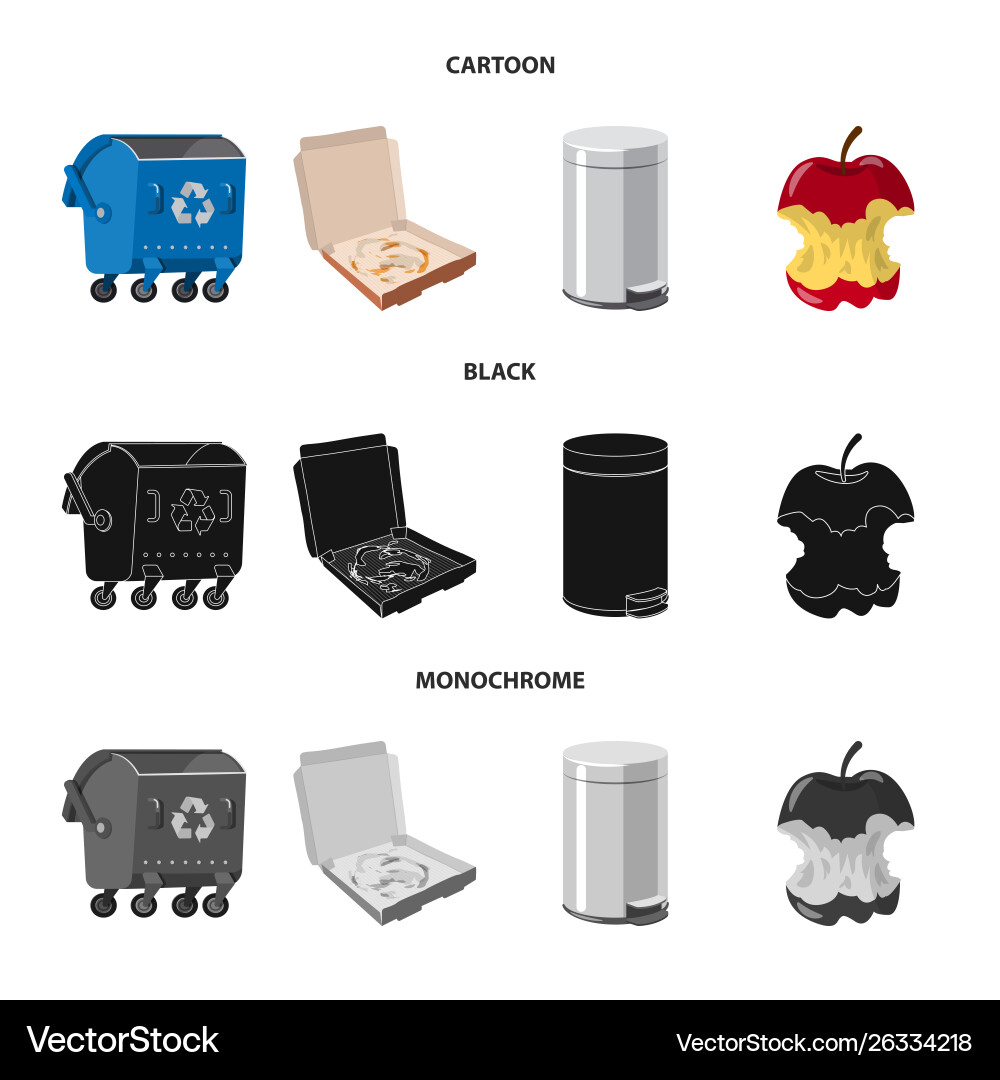 Isolated object dump and sort symbol set Isolated object dump and sort symbol set vector image