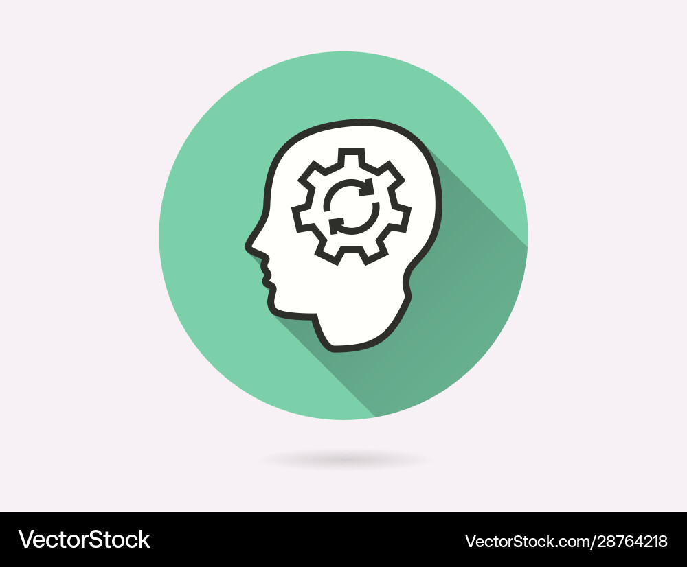 Machine learning icon for graphic and web design vector image
