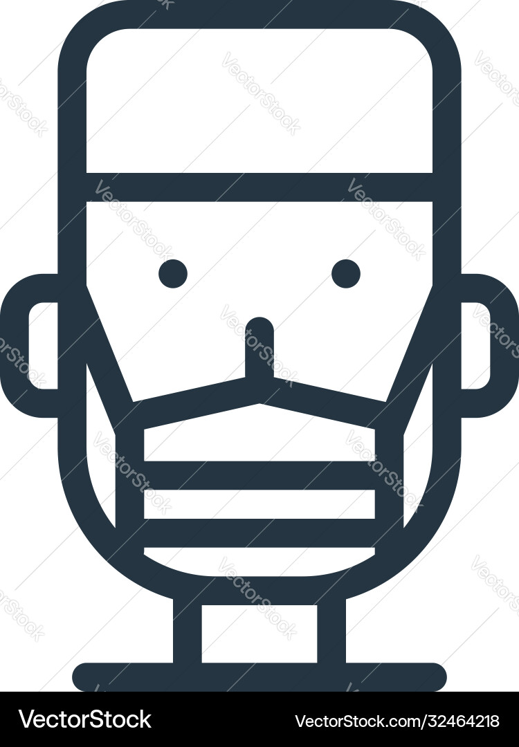Man icon editable stroke linear symbol Vector Image