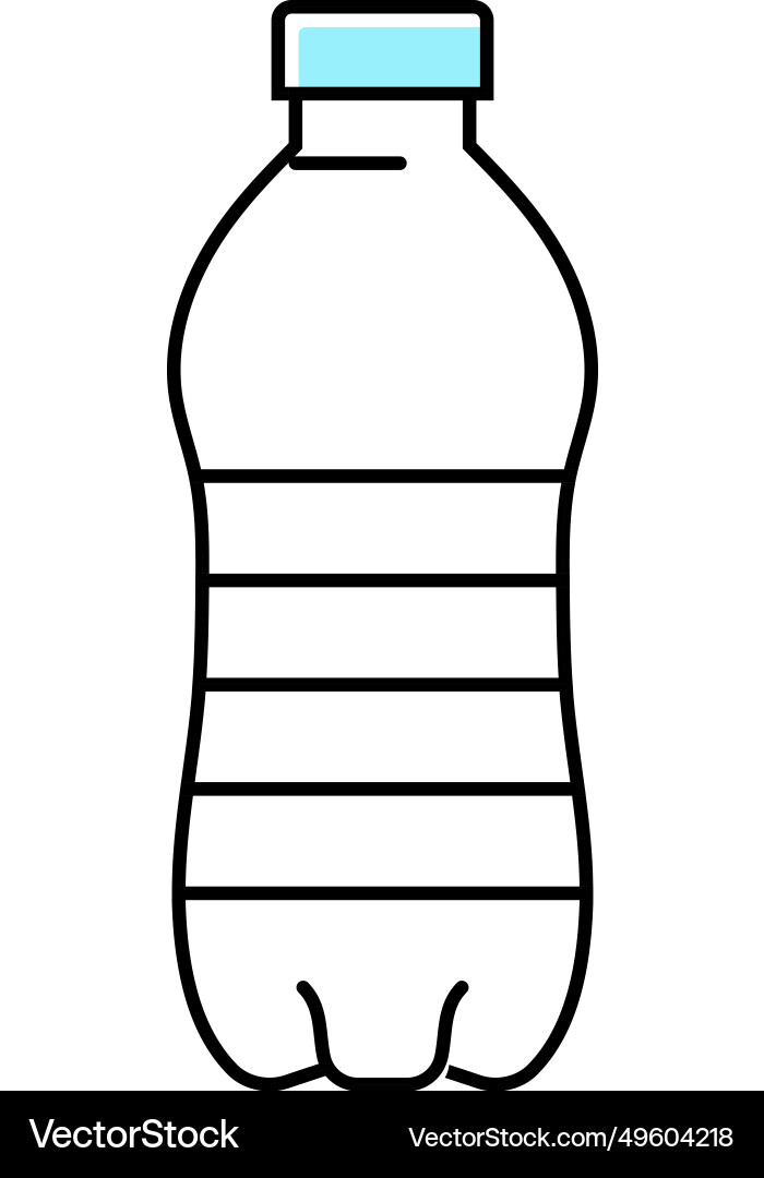 Mineral water plastic bottle color icon Mineral water plastic bottle color icon vector image