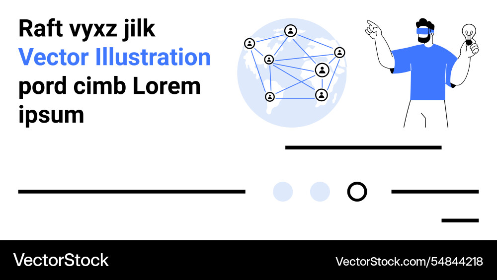Network technology and innovation concept with man Vector Image