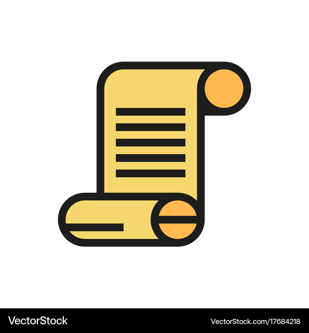 Paper Scroll Icon Vector Image