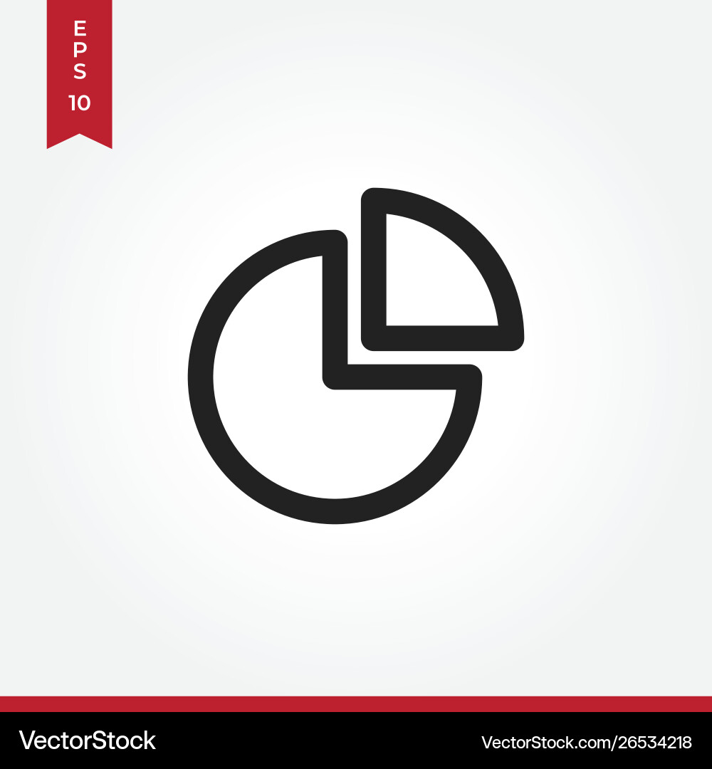 Pie chart icon in modern style for web site Pie chart icon in modern style for web site vector image