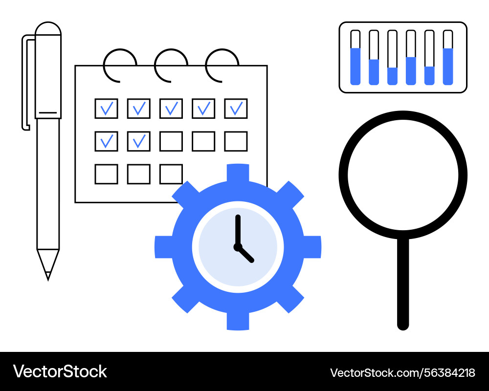 Task management and productivity tools Task management and productivity tools vector image