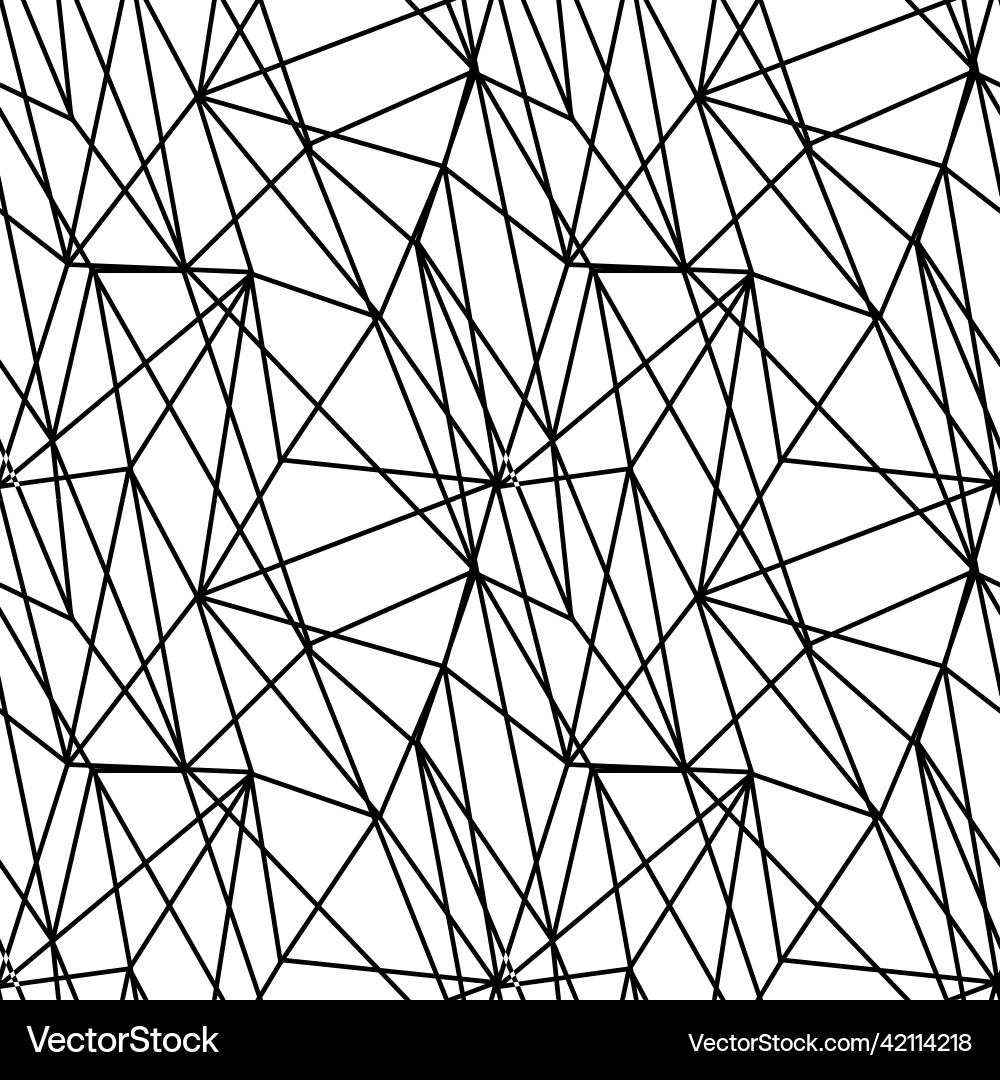 Triangle mosaic of thin lines seamless pattern Vector Image