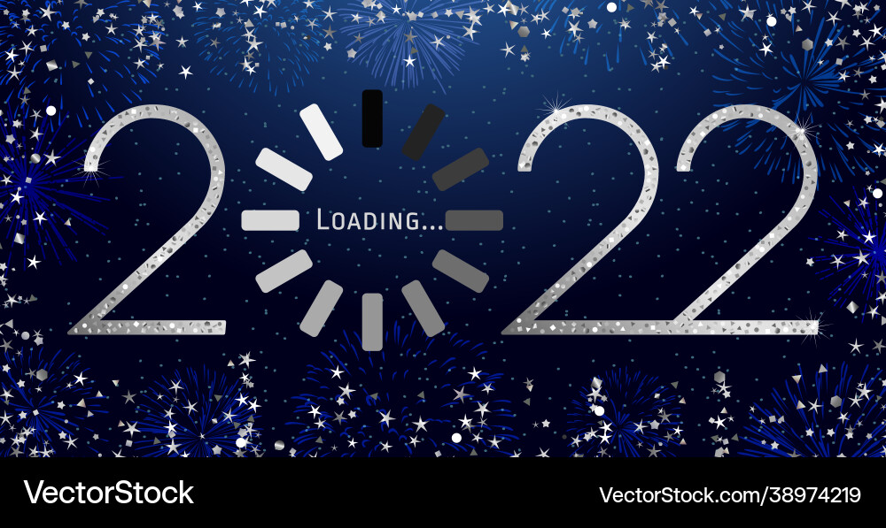 2022 New Year Loading Icon Vector Image