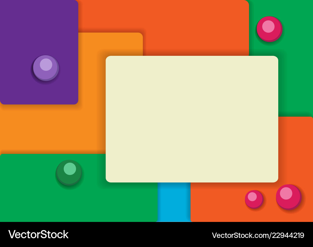 Background from color geometric shapes with space Vector Image