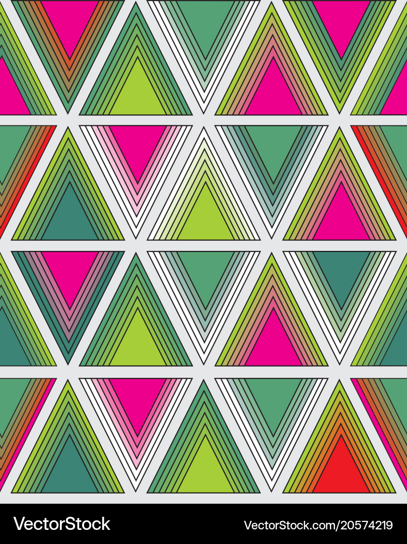 Bright pattern of triangles vector image