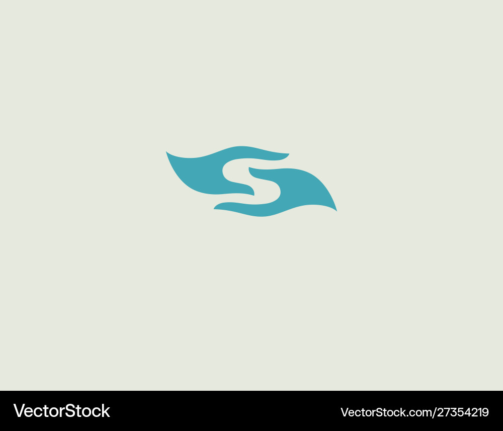 Creative logo icon silhouette two hands Vector Image