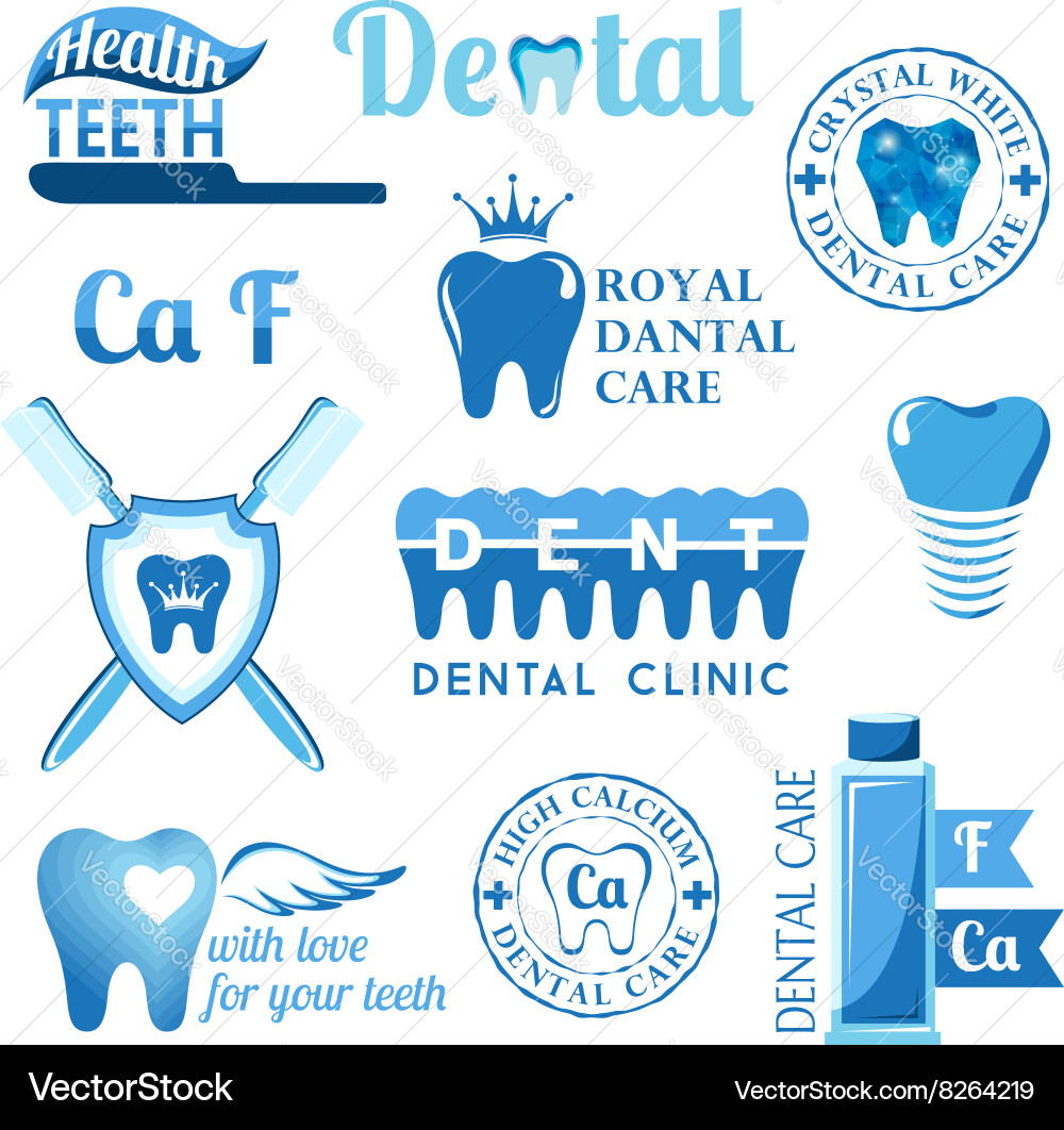Dental Care Elements Collection Vector Image