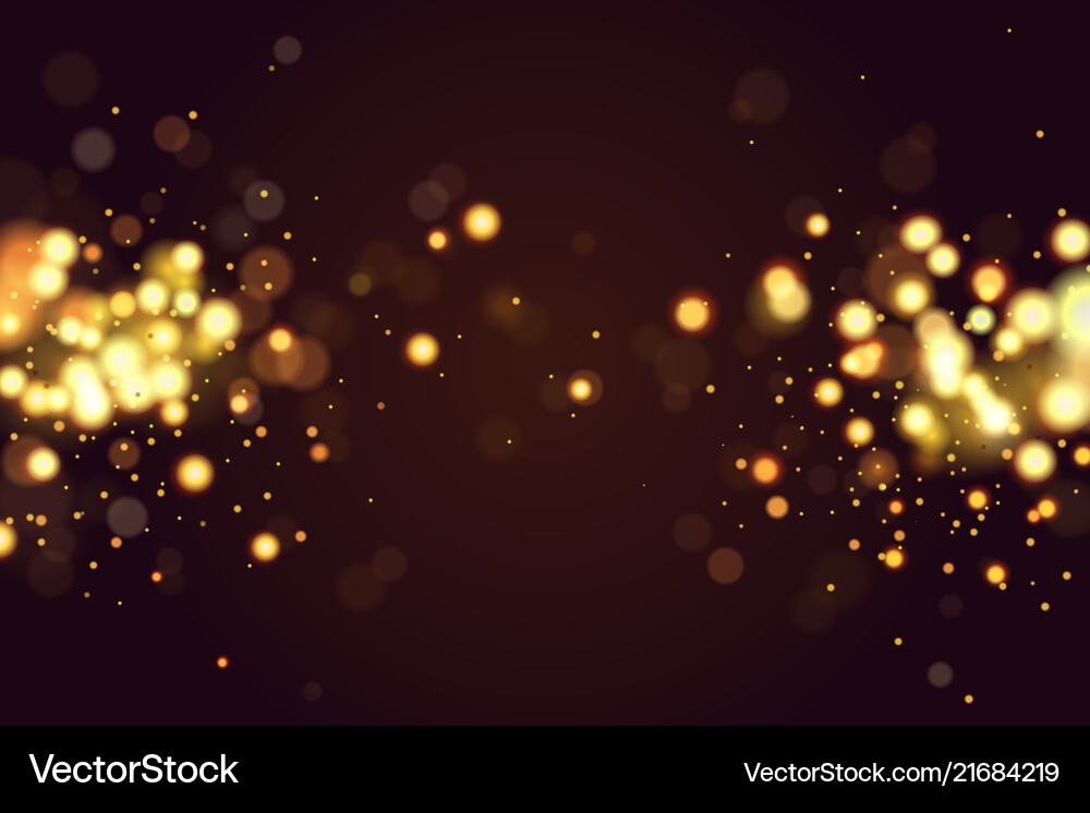 Golden Sparkle Bokeh Background Vector Image