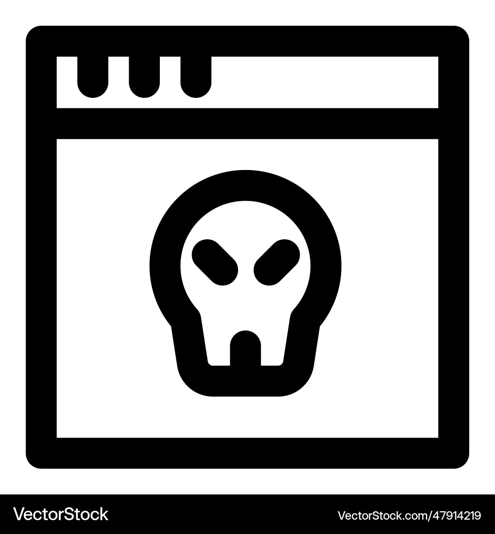 Malware eruption in the web browser window Vector Image