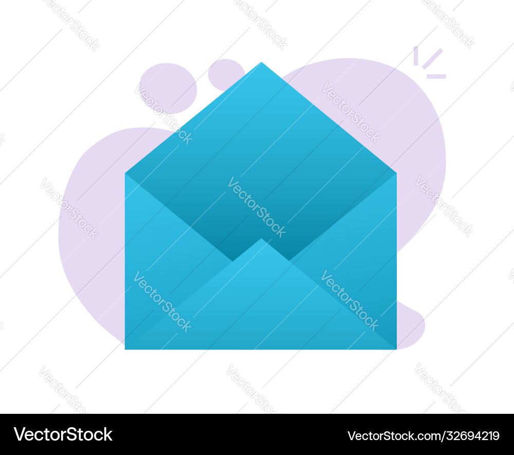 Open Empty Envelope Icon Vector Image