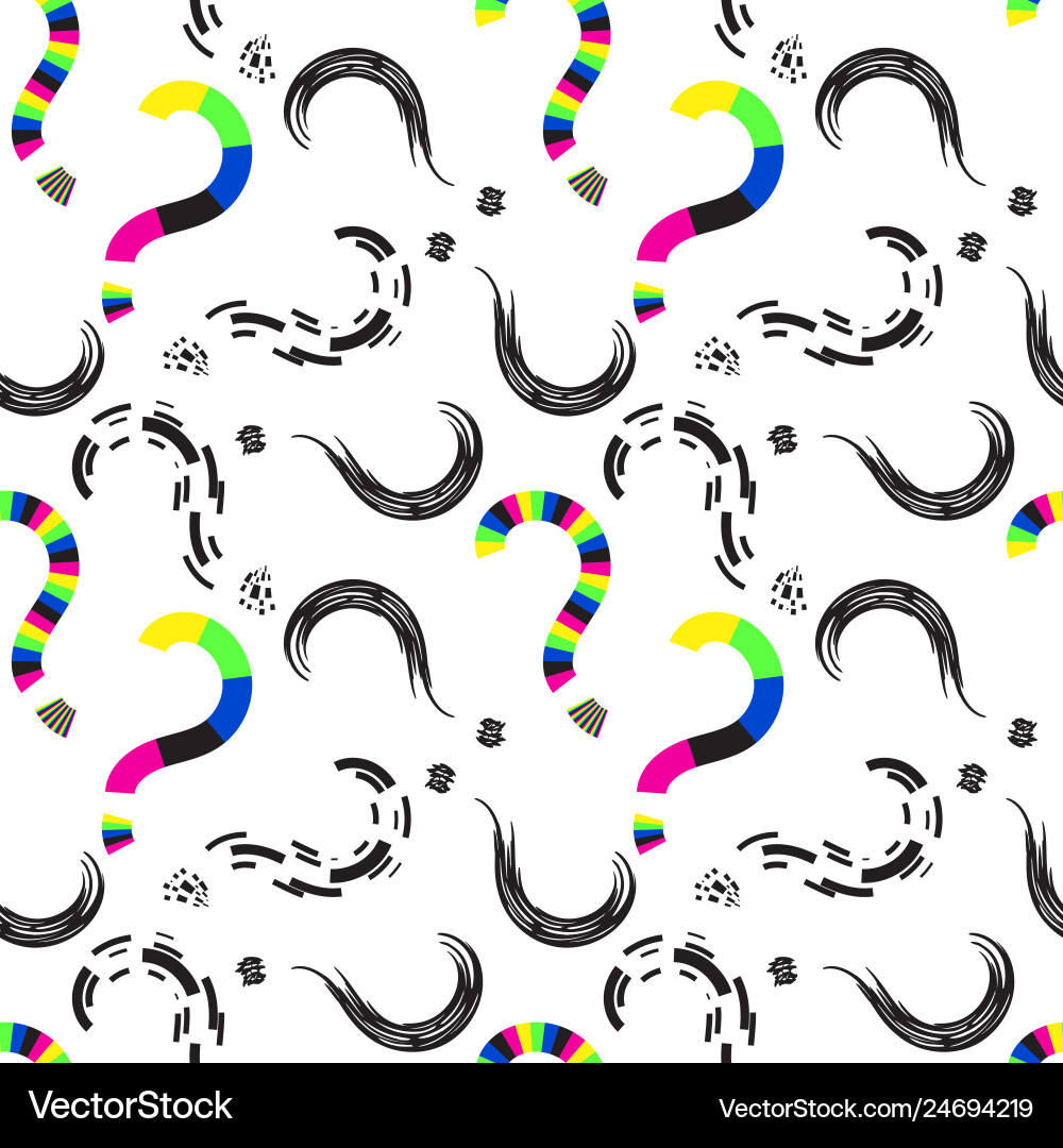 Question marks seamless pattern or interrogation Question marks seamless pattern or interrogation vector image
