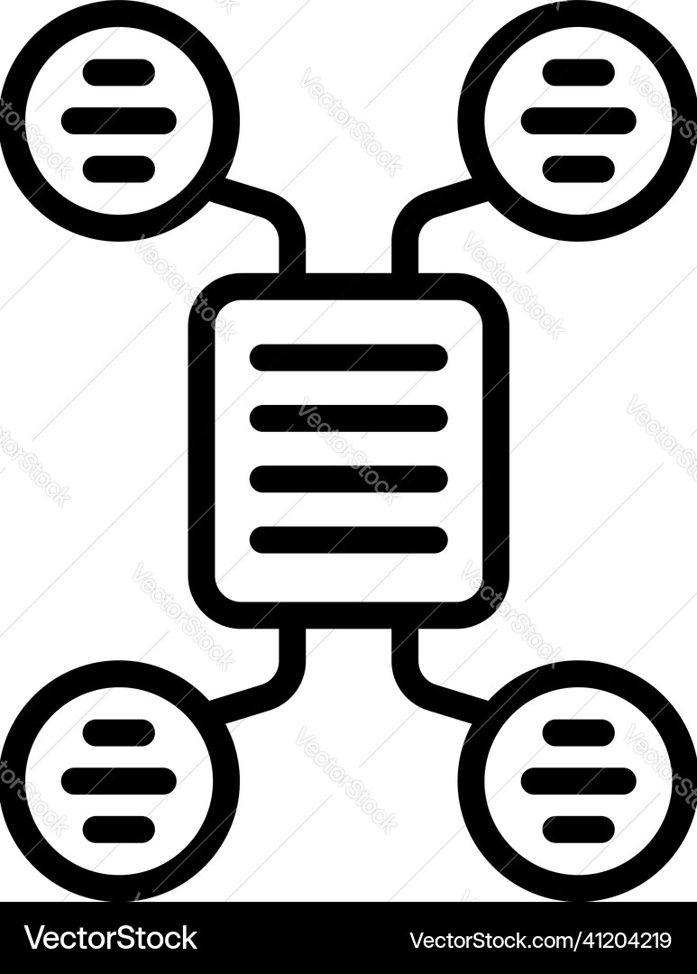 Scheme data icon outline study case Scheme data icon outline study case vector image