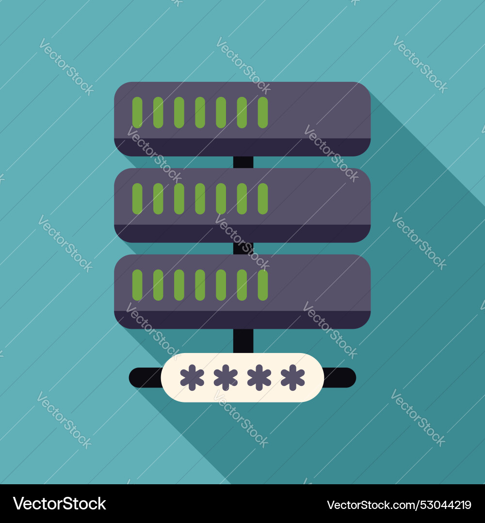 Server rack system being accessed with password Server rack system being accessed with password Vector Image