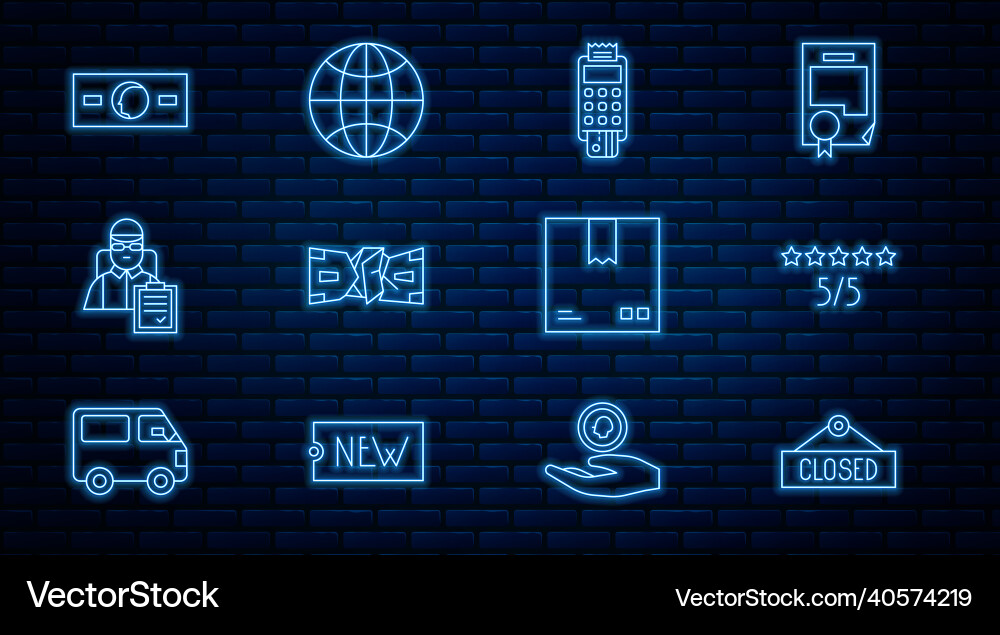 Set line hanging sign with closed pos terminal Set line hanging sign with closed pos terminal vector image
