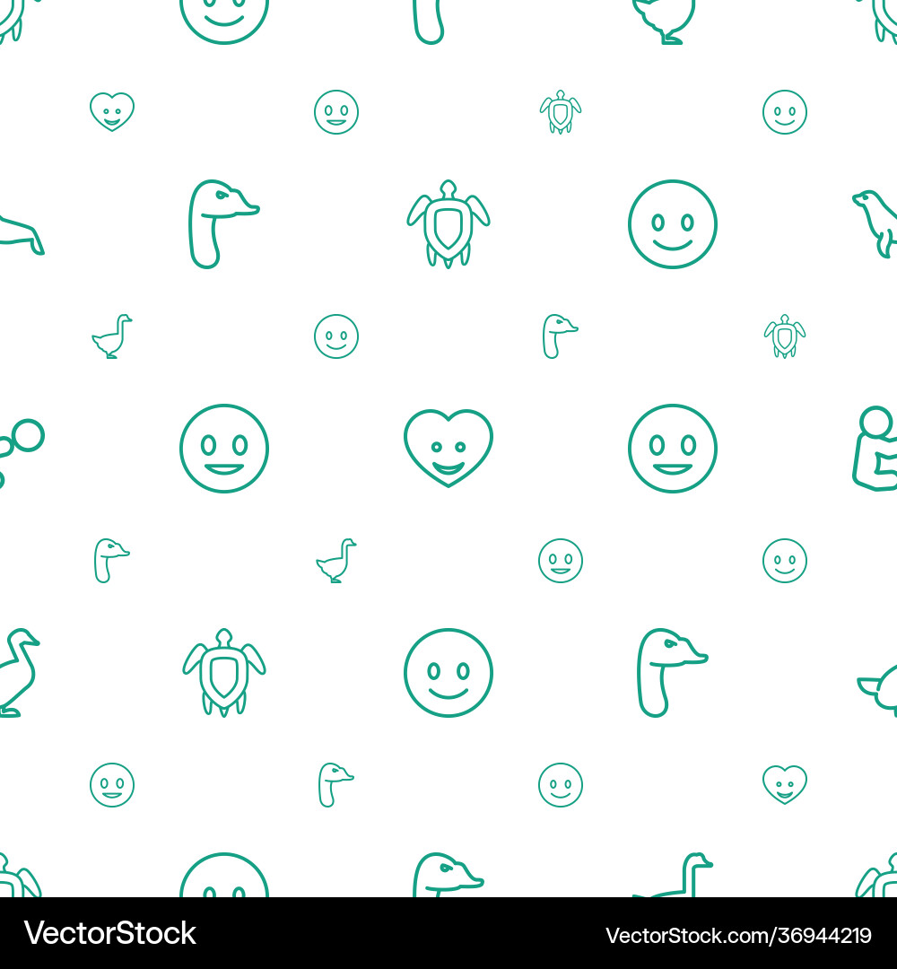 Smiling icons pattern seamless white background Vector Image