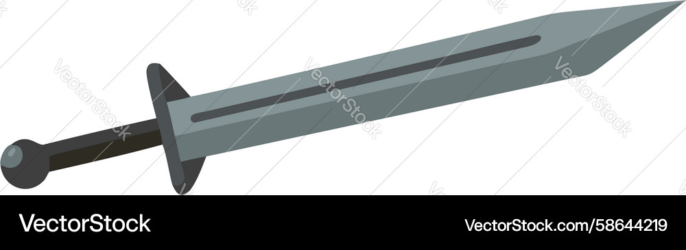 Sturdy two-handed sword design generative ai Vector Image