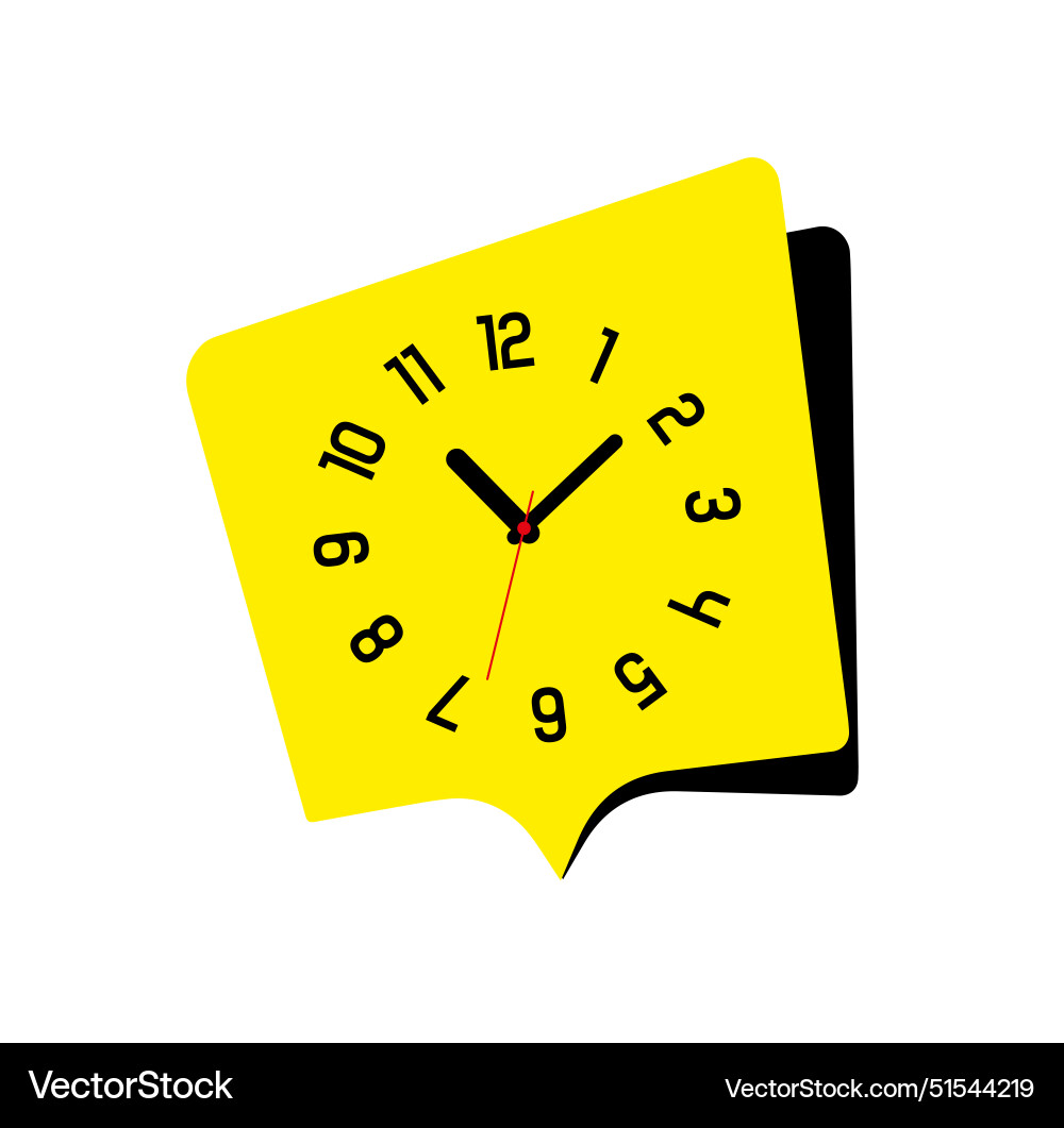Wall clock on white background Royalty Free Vector Image