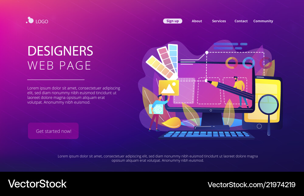Web design development concept Web design development concept vector image