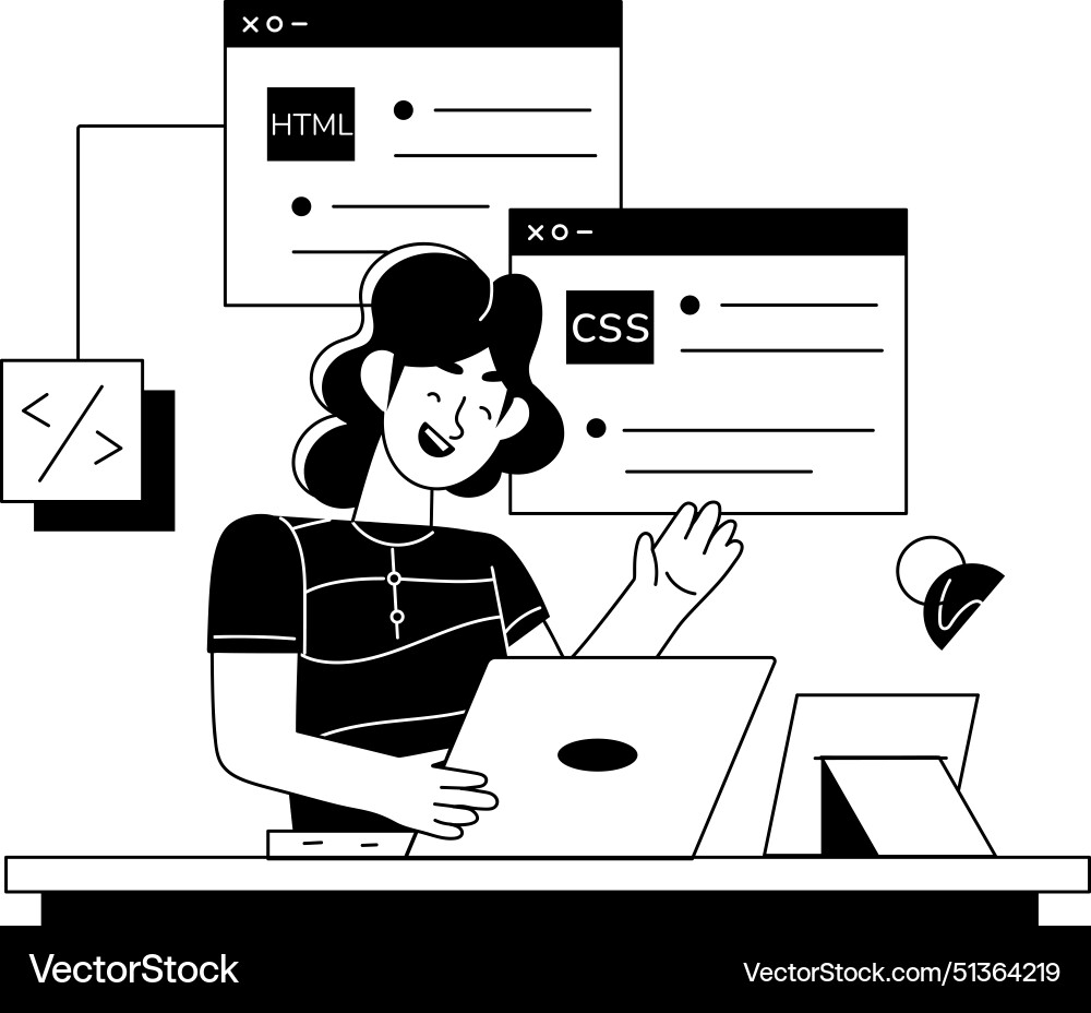 Web developer vector image