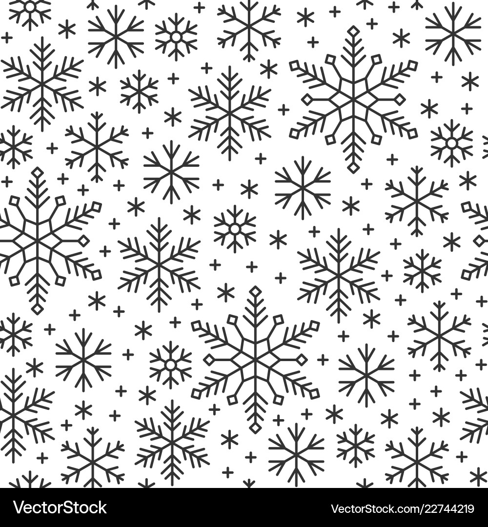 Winter Snowflake Pattern vector image
