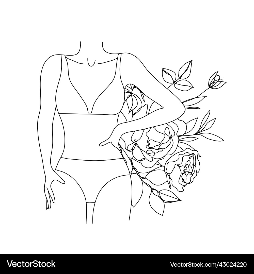 Abstract female figure woman body Abstract female figure woman body vector image