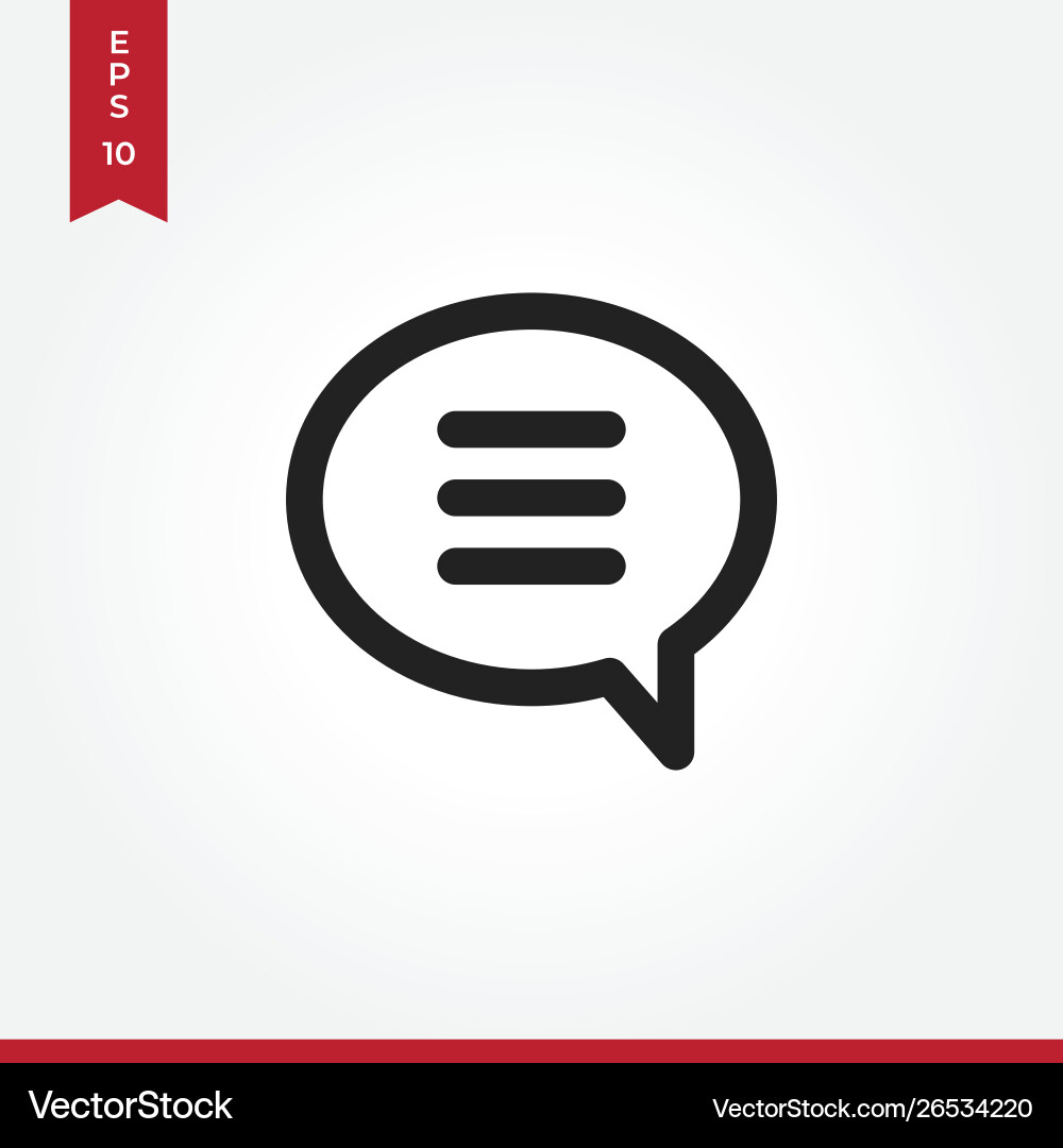 Bubble icon in modern style for web site Vector Image
