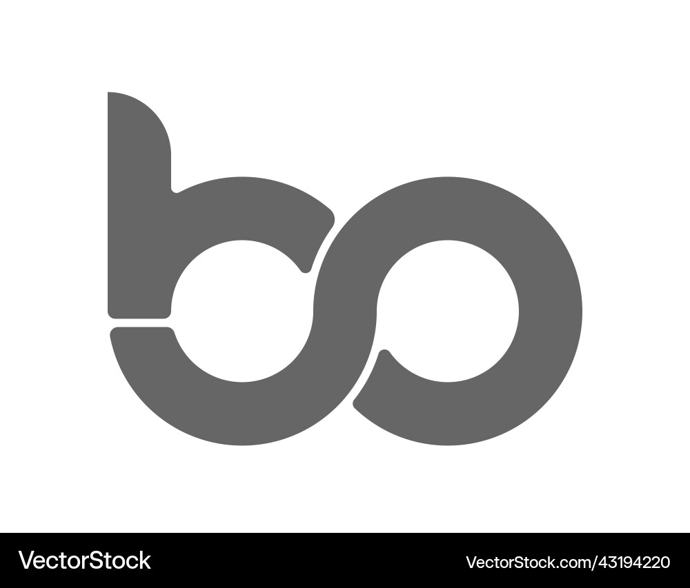Circular combination of lowercase letters b and o Circular combination of lowercase letters b and o vector image