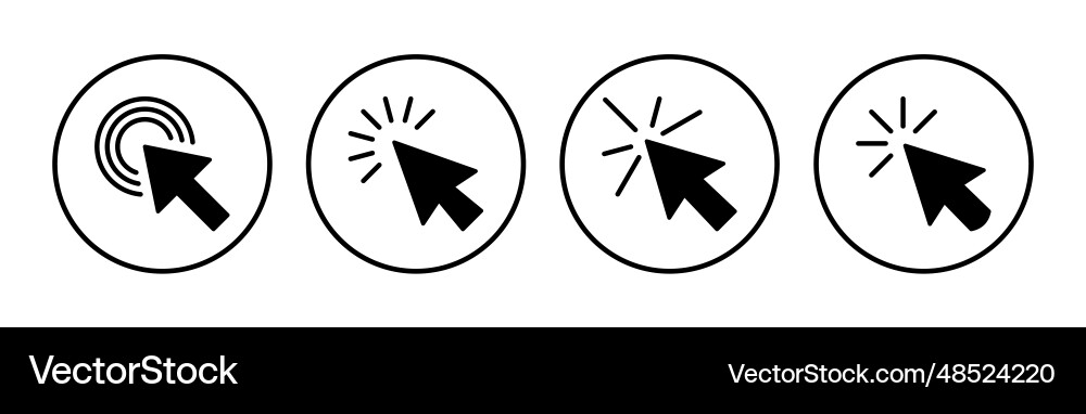 Click icon cursor pointer sign Click icon cursor pointer sign vector image