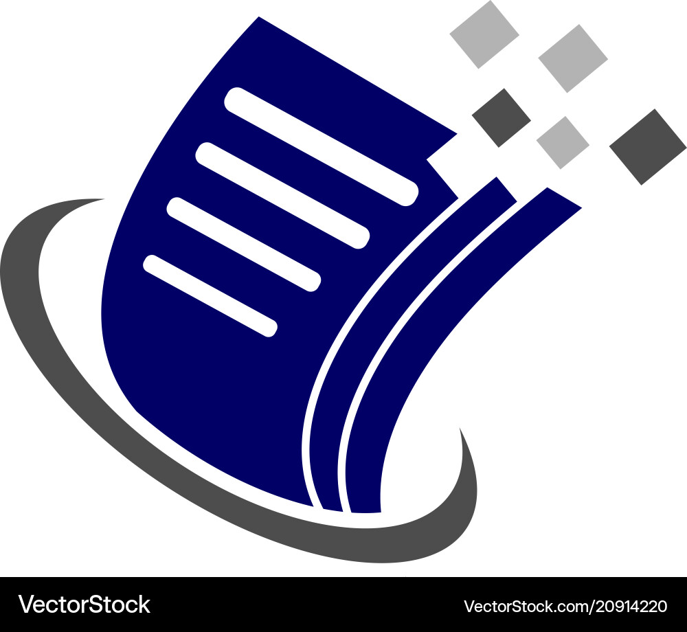 Document file paper data pixel logo vector image