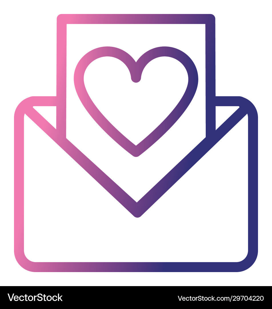 Envelope open with messagegradient style icon vector image
