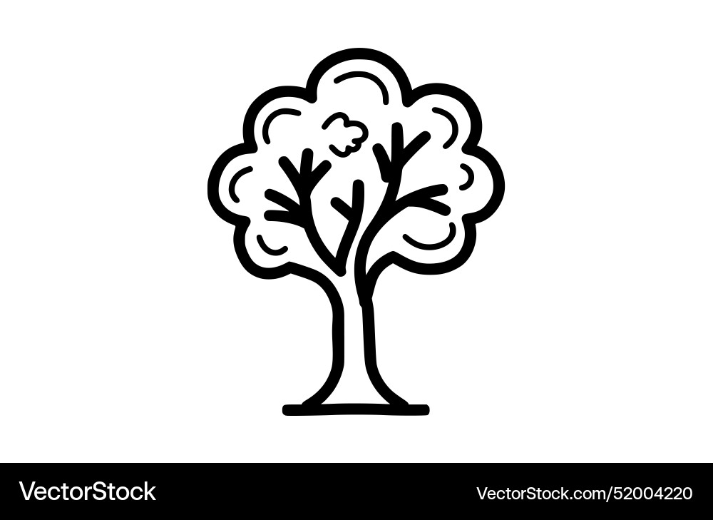 Flat tree icon symbol Vector Image