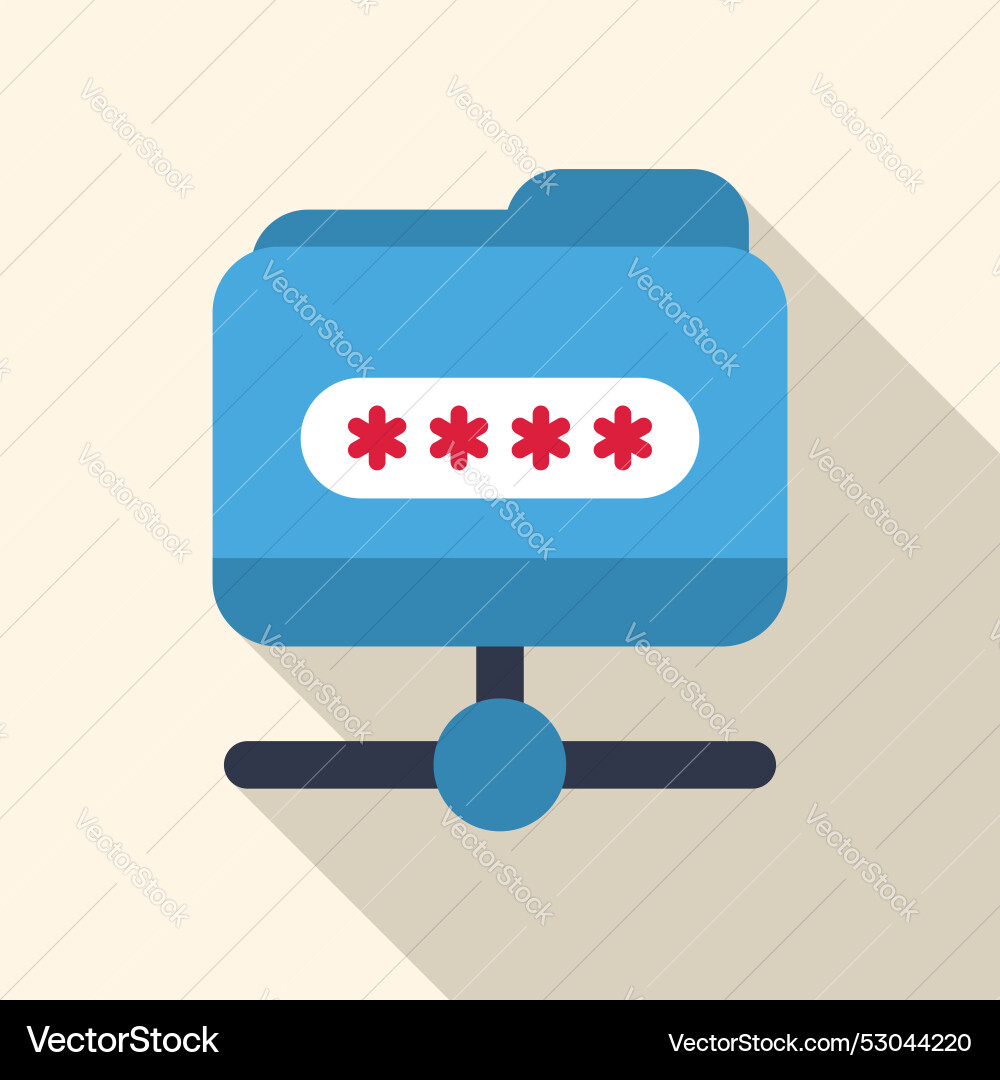 Folder with password protecting files on a server Folder with password protecting files on a server Vector Image
