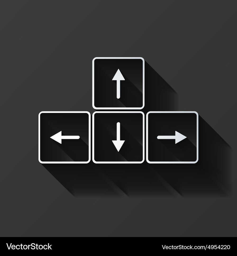 Keyboard Arrow Buttons Background vector image