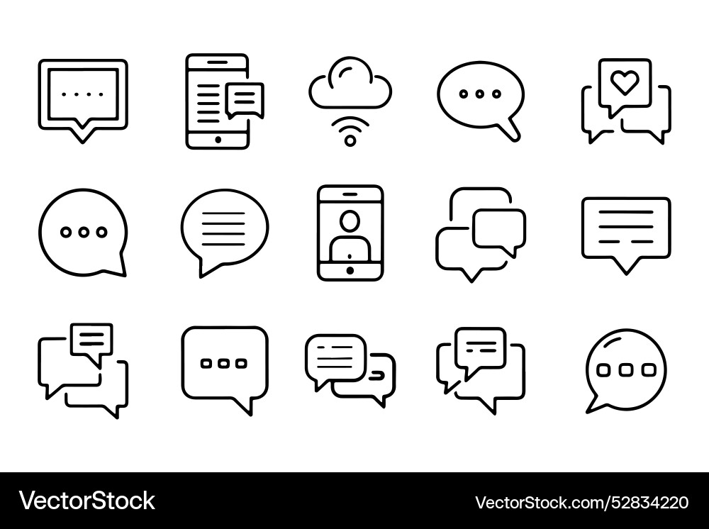 Message talk chat speech bubble sms dialogue Vector Image
