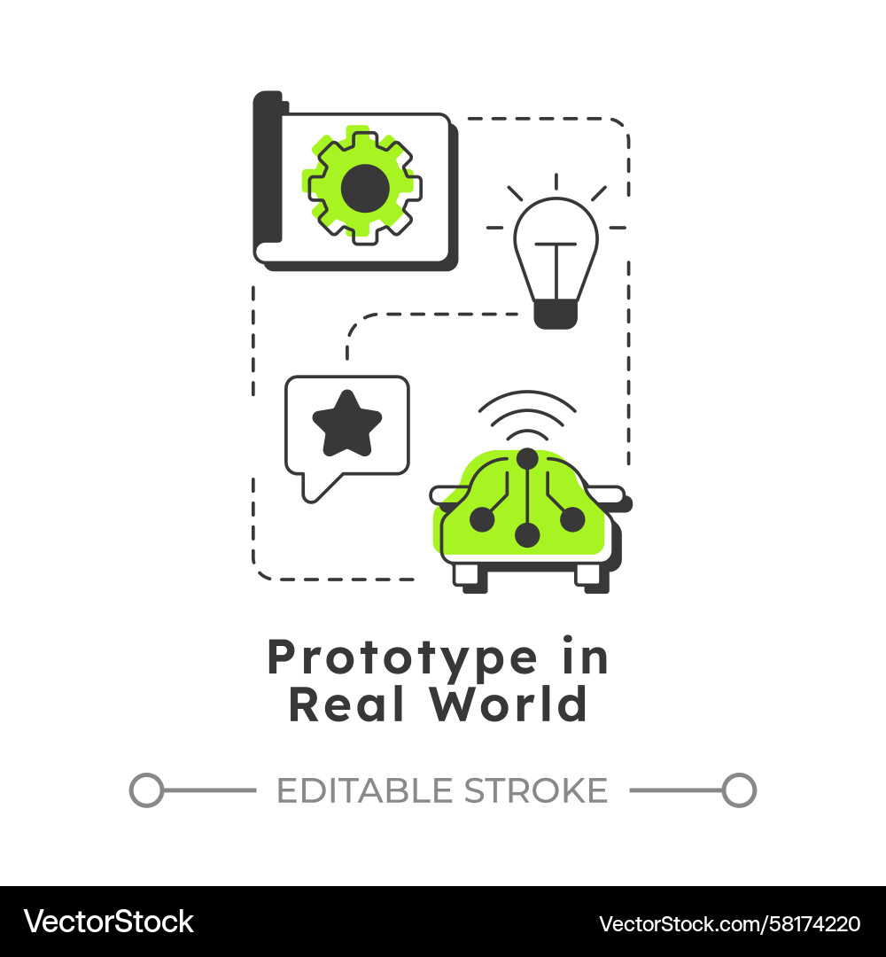 Modern Prototype Icon - Real World Deployment Vector Image