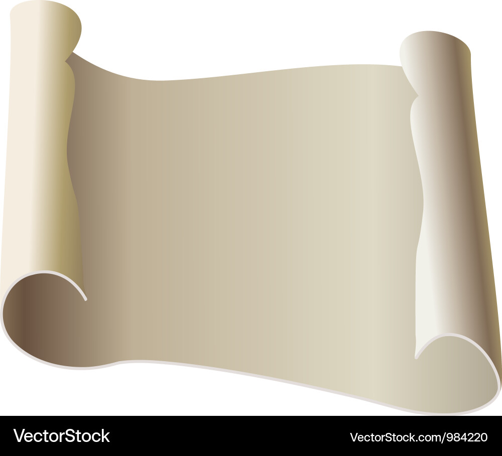Old scroll paper vector image